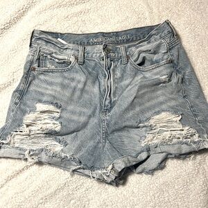American eagle high waisted mom short ripped jeans shorts